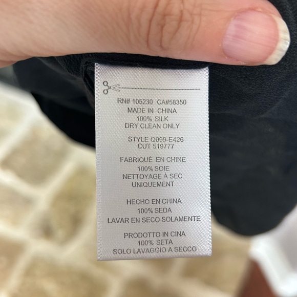 Equipment 100% Silk Black Spaghetti Strap Top - Picture 2 of 6